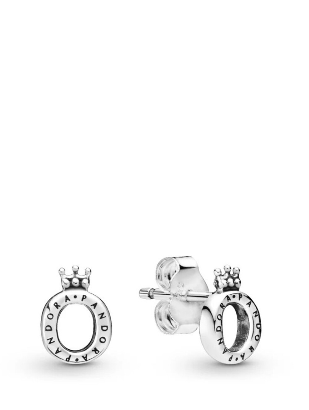 Pandora Sterling Silver Crown O Stud Earrings - Picture 1 of 3